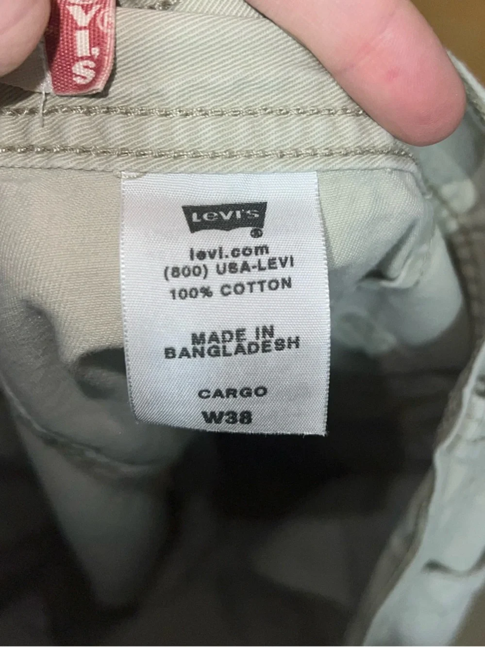 Levi's Men’s Vintage Cream Utility Versatile Casual Cargo Shorts Size 38 Waist